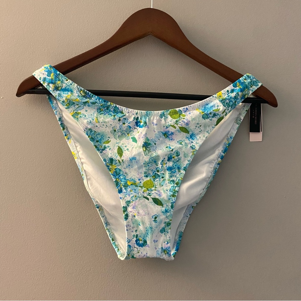 Victoria's Secret Blue Floral Bikini Bottom